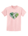 TooLoud World Globe Heart Childrens T-Shirt-Childrens T-Shirt-TooLoud-PalePink-X-Small-Davson Sales