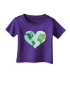 TooLoud World Globe Heart Infant T-Shirt Dark-Infant T-Shirt-TooLoud-Purple-06-Months-Davson Sales