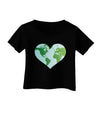 TooLoud World Globe Heart Infant T-Shirt Dark-Infant T-Shirt-TooLoud-Black-06-Months-Davson Sales