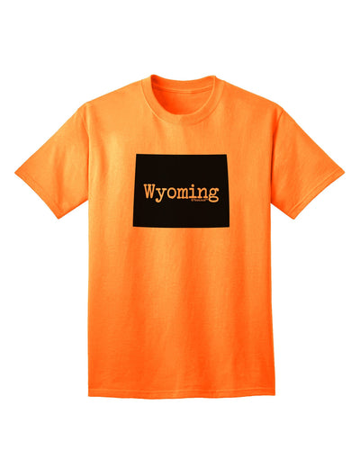 TooLoud Wyoming - Premium United States Shape Adult T-Shirt for the Discerning Shopper-Mens T-shirts-TooLoud-Neon-Orange-Small-Davson Sales