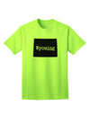 TooLoud Wyoming - Premium United States Shape Adult T-Shirt for the Discerning Shopper-Mens T-shirts-TooLoud-Neon-Green-Small-Davson Sales