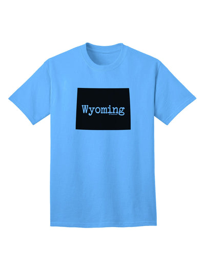 TooLoud Wyoming - Premium United States Shape Adult T-Shirt for the Discerning Shopper-Mens T-shirts-TooLoud-Aquatic-Blue-Small-Davson Sales