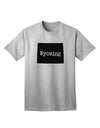 TooLoud Wyoming - Premium United States Shape Adult T-Shirt for the Discerning Shopper-Mens T-shirts-TooLoud-AshGray-Small-Davson Sales