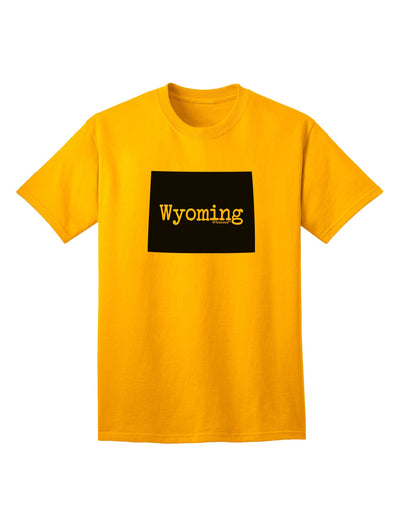 TooLoud Wyoming - Premium United States Shape Adult T-Shirt for the Discerning Shopper-Mens T-shirts-TooLoud-Gold-Small-Davson Sales