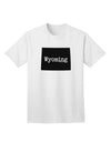 TooLoud Wyoming - Premium United States Shape Adult T-Shirt for the Discerning Shopper-Mens T-shirts-TooLoud-White-Small-Davson Sales