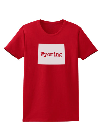 TooLoud Wyoming - United States Shape Womens Dark T-Shirt-TooLoud-Red-X-Small-Davson Sales