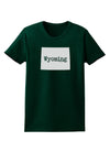 TooLoud Wyoming - United States Shape Womens Dark T-Shirt-TooLoud-Forest-Green-Small-Davson Sales