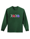 TooLoud XOXO Kisses Adult Long Sleeve Dark T-Shirt-TooLoud-Dark-Green-Small-Davson Sales