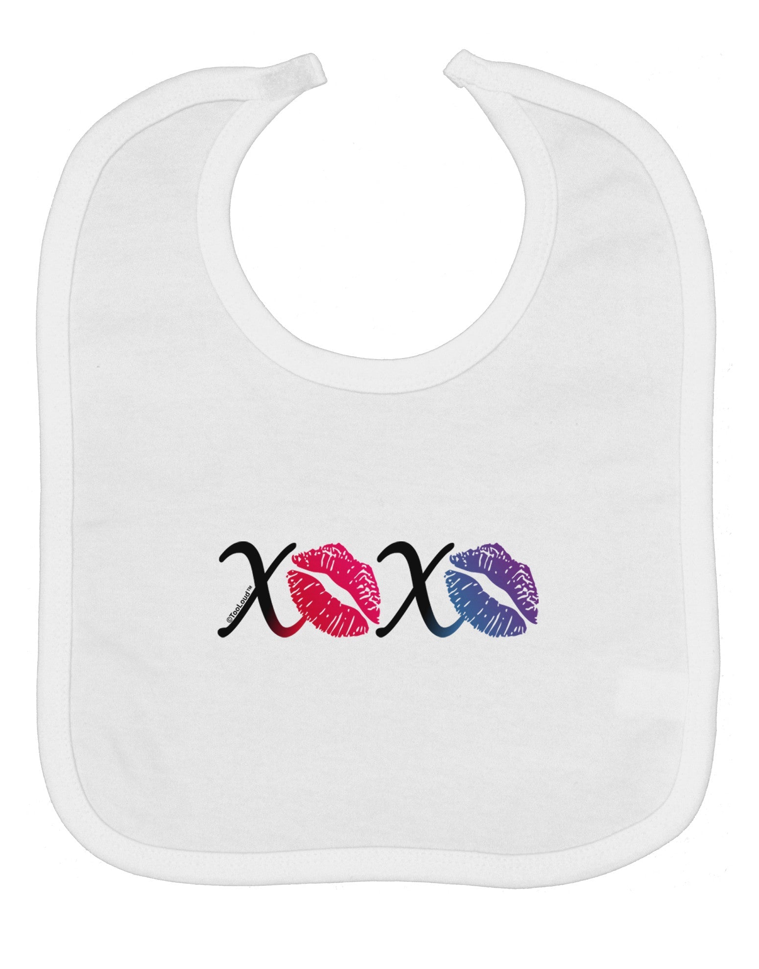 TooLoud XOXO Kisses Baby Bib