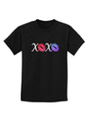 TooLoud XOXO Kisses Childrens Dark T-Shirt-Childrens T-Shirt-TooLoud-Black-X-Small-Davson Sales