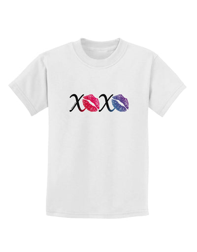 TooLoud XOXO Kisses Childrens T-Shirt-Childrens T-Shirt-TooLoud-White-X-Small-Davson Sales