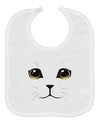 TooLoud Yellow Amber-Eyed Cute Cat Face Baby Bib