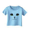 TooLoud Yellow Amber-Eyed Cute Cat Face Infant T-Shirt-Infant T-Shirt-TooLoud-Aquatic-Blue-06-Months-Davson Sales
