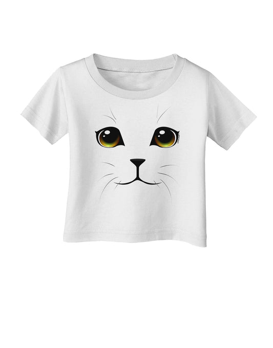 TooLoud Yellow Amber-Eyed Cute Cat Face Infant T-Shirt-Infant T-Shirt-TooLoud-White-06-Months-Davson Sales