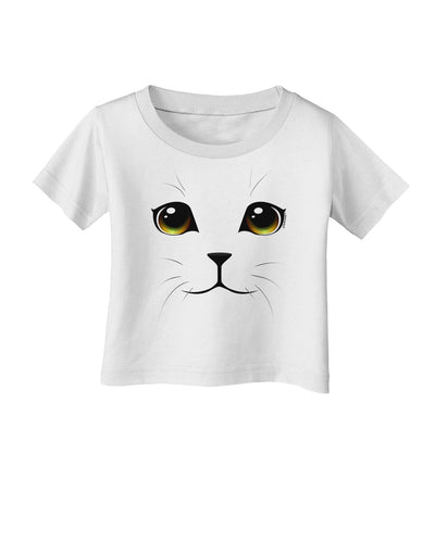 TooLoud Yellow Amber-Eyed Cute Cat Face Infant T-Shirt-Infant T-Shirt-TooLoud-White-06-Months-Davson Sales