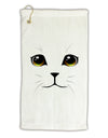 TooLoud Yellow Amber-Eyed Cute Cat Face Micro Terry Gromet Golf Towel 16 x 25 inch-Golf Towel-TooLoud-White-Davson Sales