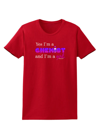 TooLoud Yes I am a Chemist Girl Womens Dark T-Shirt-TooLoud-Red-X-Small-Davson Sales