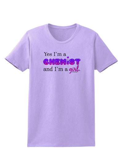 TooLoud Yes I am a Chemist Girl Womens T-Shirt-Womens T-Shirt-TooLoud-Lavender-X-Small-Davson Sales