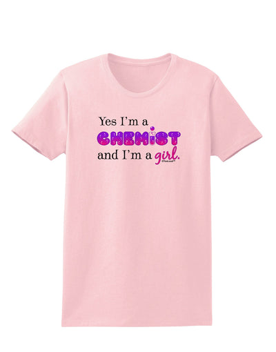 TooLoud Yes I am a Chemist Girl Womens T-Shirt-Womens T-Shirt-TooLoud-PalePink-X-Small-Davson Sales