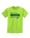 TooLoud Yes I am a Engineer Girl Childrens T-Shirt-Childrens T-Shirt-TooLoud-Lime-Green-X-Small-Davson Sales