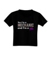 TooLoud Yes I am a Mechanic Girl Toddler T-Shirt Dark-Toddler T-Shirt-TooLoud-Black-2T-Davson Sales