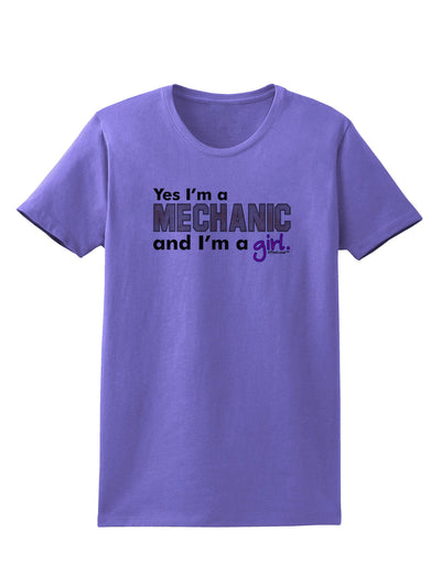 TooLoud Yes I am a Mechanic Girl Womens T-Shirt-Womens T-Shirt-TooLoud-Violet-X-Small-Davson Sales