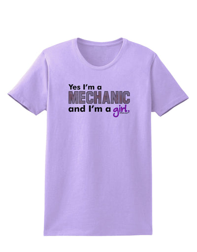 TooLoud Yes I am a Mechanic Girl Womens T-Shirt-Womens T-Shirt-TooLoud-Lavender-X-Small-Davson Sales