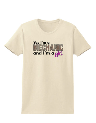 TooLoud Yes I am a Mechanic Girl Womens T-Shirt-Womens T-Shirt-TooLoud-Natural-X-Small-Davson Sales