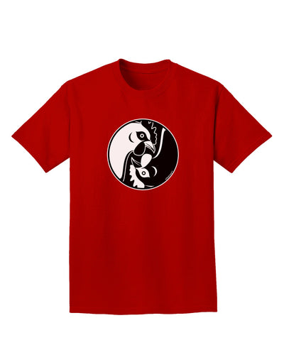 TooLoud Yin Yang Chicken Adult Dark T-Shirt-Mens T-Shirt-TooLoud-Red-Small-Davson Sales