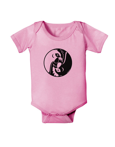 TooLoud Yin Yang Chicken Baby Romper Bodysuit-Baby Romper-TooLoud-Pink-06-Months-Davson Sales