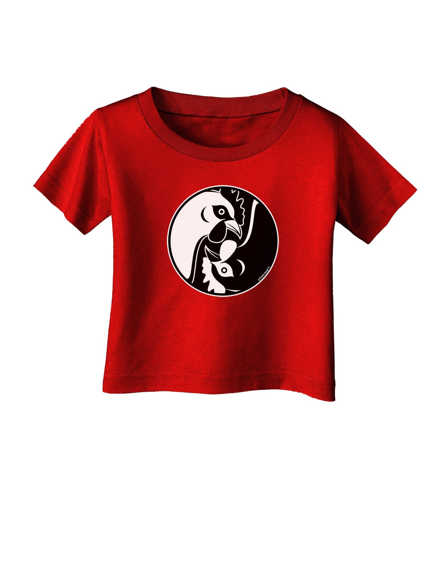 TooLoud Yin Yang Chicken Infant T-Shirt Dark-Infant T-Shirt-TooLoud-Red-06-Months-Davson Sales