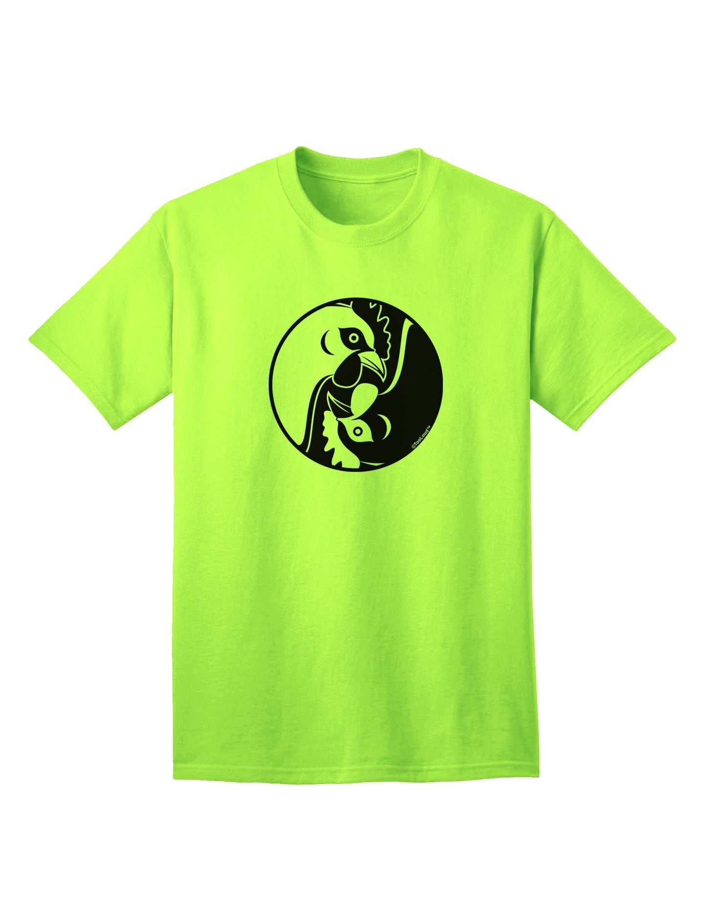 TooLoud Yin Yang Chicken - Premium Adult T-Shirt for Contemporary Style-Mens T-shirts-TooLoud-Neon-Green-Small-Davson Sales