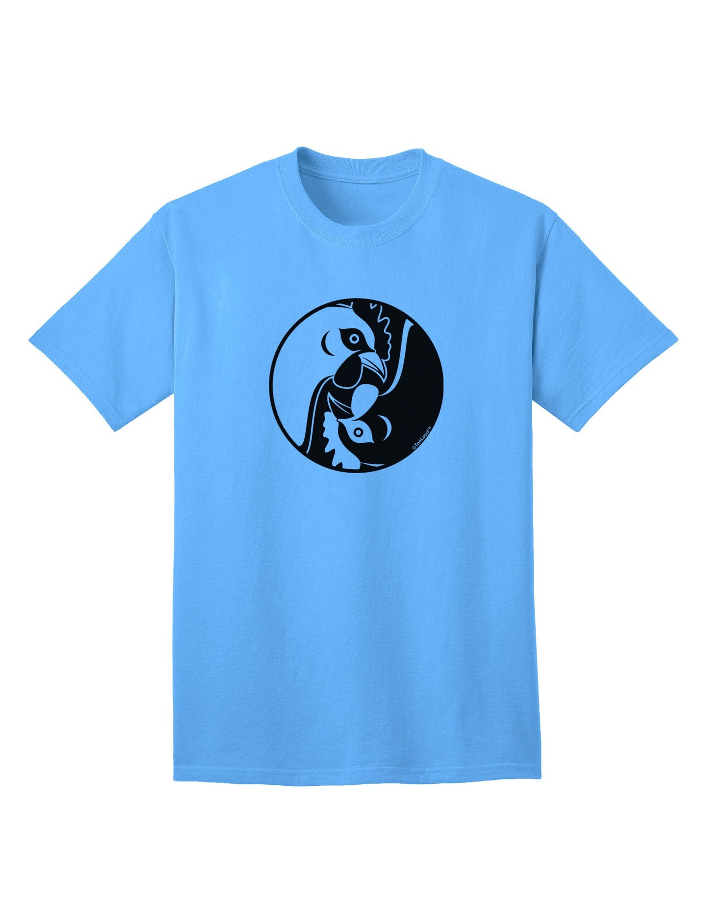 TooLoud Yin Yang Chicken - Premium Adult T-Shirt for Contemporary Style-Mens T-shirts-TooLoud-Aquatic-Blue-Small-Davson Sales
