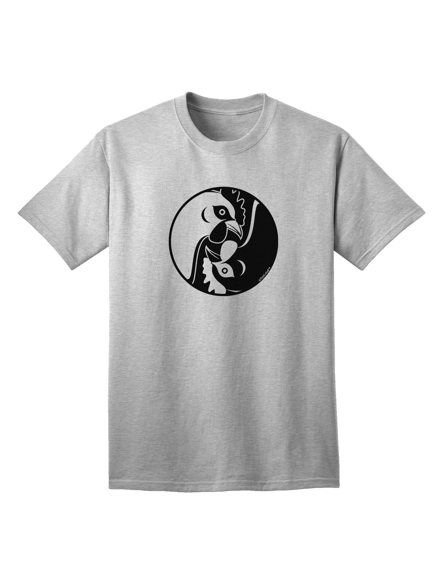 TooLoud Yin Yang Chicken - Premium Adult T-Shirt for Contemporary Style-Mens T-shirts-TooLoud-AshGray-Small-Davson Sales