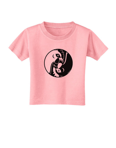 TooLoud Yin Yang Chicken Toddler T-Shirt-Toddler T-Shirt-TooLoud-Candy-Pink-2T-Davson Sales