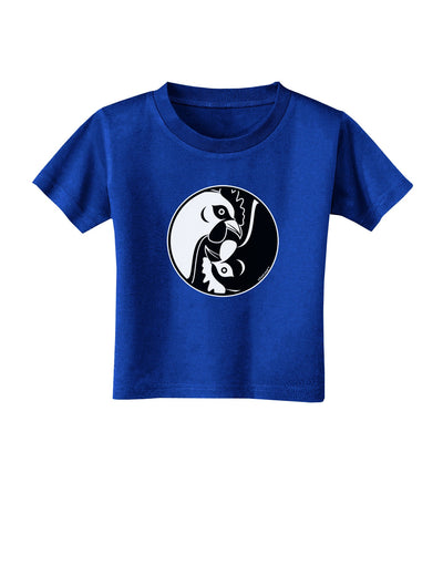 TooLoud Yin Yang Chicken Toddler T-Shirt Dark-Toddler T-Shirt-TooLoud-Royal-Blue-2T-Davson Sales