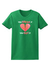 TooLoud You Break It You Buy It Heart Womens Dark T-Shirt-TooLoud-Kelly-Green-X-Small-Davson Sales