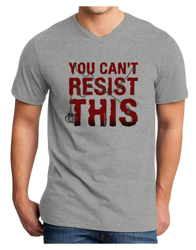 TooLoud You Can't Resist This Adult V-Neck T-shirt-Mens V-Neck T-Shirt-TooLoud-HeatherGray-Small-Davson Sales