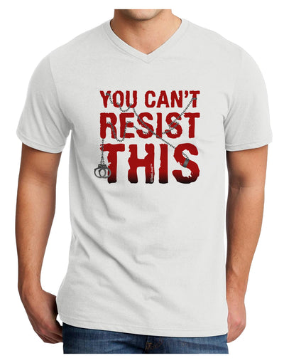 TooLoud You Can't Resist This Adult V-Neck T-shirt-Mens V-Neck T-Shirt-TooLoud-White-Small-Davson Sales