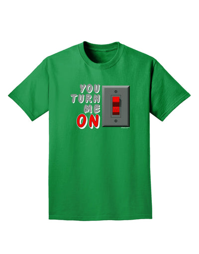 TooLoud You Turn Me On Switch Adult Dark T-Shirt-Mens T-Shirt-TooLoud-Kelly-Green-Small-Davson Sales