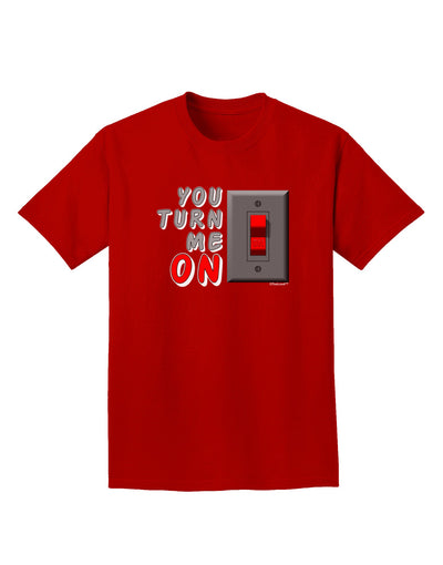 TooLoud You Turn Me On Switch Adult Dark T-Shirt-Mens T-Shirt-TooLoud-Red-Small-Davson Sales