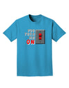 TooLoud You Turn Me On Switch Adult Dark T-Shirt-Mens T-Shirt-TooLoud-Turquoise-Small-Davson Sales