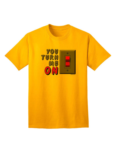 TooLoud You Turn Me On Switch Adult T-Shirt-unisex t-shirt-TooLoud-Gold-Small-Davson Sales