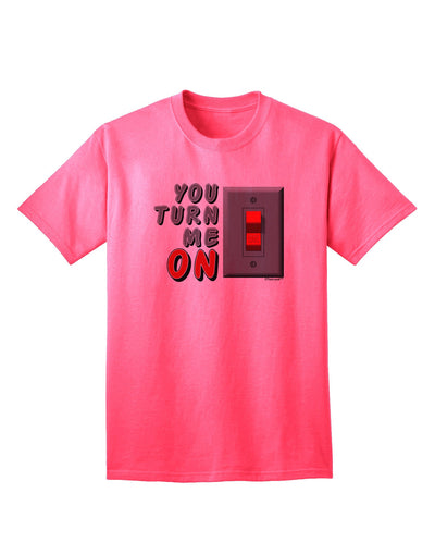 TooLoud You Turn Me On Switch Adult T-Shirt-unisex t-shirt-TooLoud-Neon-Pink-Small-Davson Sales