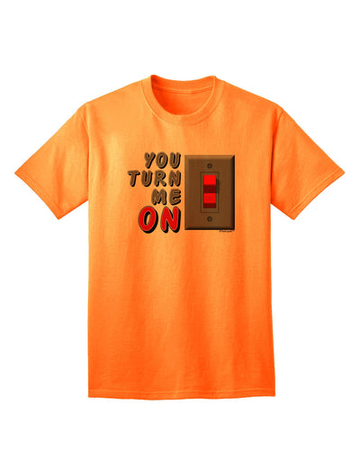 TooLoud You Turn Me On Switch Adult T-Shirt-unisex t-shirt-TooLoud-Neon-Orange-Small-Davson Sales