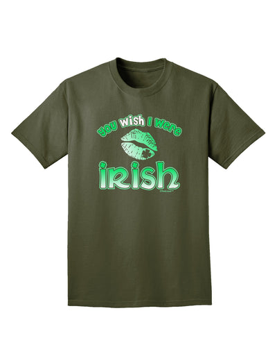 TooLoud You Wish I Were Irish Adult Dark T-Shirt-Mens T-Shirt-TooLoud-Military-Green-Small-Davson Sales