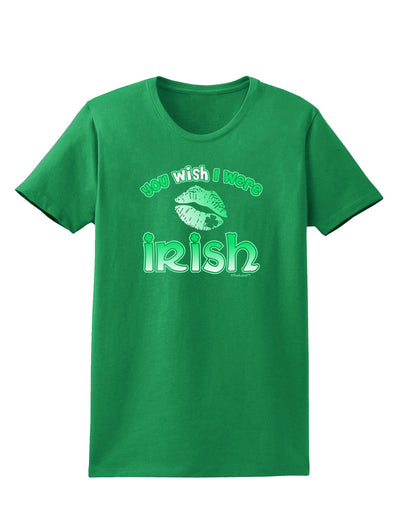 TooLoud You Wish I Were Irish Womens Dark T-Shirt-TooLoud-Kelly-Green-X-Small-Davson Sales