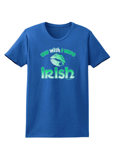 TooLoud You Wish I Were Irish Womens Dark T-Shirt-TooLoud-Royal-Blue-X-Small-Davson Sales