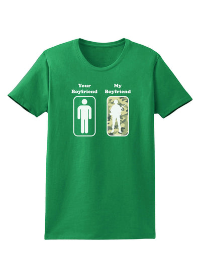 TooLoud Your Boyfriend My Boyfriend Womens Dark T-Shirt-TooLoud-Kelly-Green-X-Small-Davson Sales