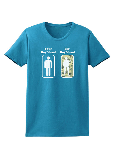 TooLoud Your Boyfriend My Boyfriend Womens Dark T-Shirt-TooLoud-Turquoise-X-Small-Davson Sales